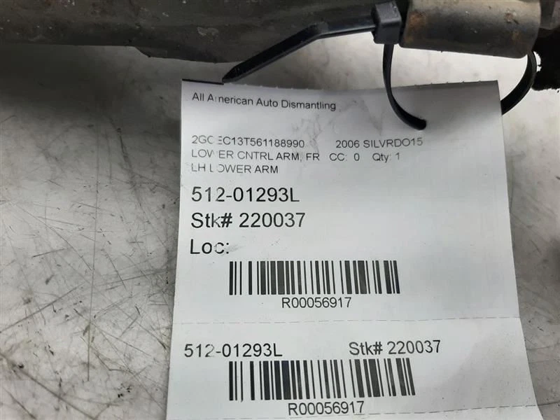 Brazo de control inferior del conductor rueda delantera 6 tacos 01-07 GMC SIERRA 1500 PICKUP 12478067 Foto 4 de 4