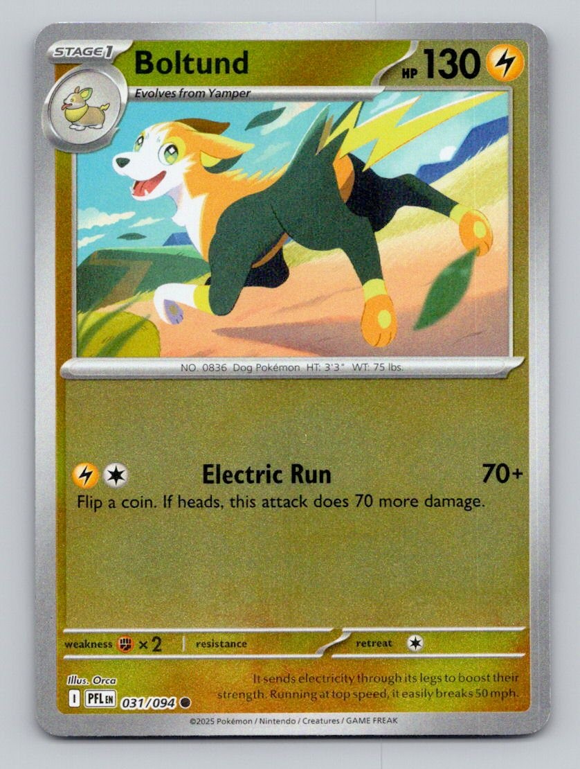 Reverse Holo Boltund 031/094 Common Phantasmal Flames Pokemon