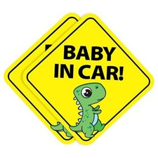 Baby in Car Stickers Non-Magnetic - Removable, Paint-Safe Signs for Cars 