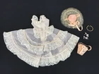 Vintage BARBIE PLANTATION BELLE #966 Dress Slip, Hat, Straw Purse + more