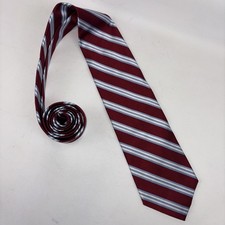 Brooks Brothers Tie Red White Blue Striped Pattern 100% Silk 58โ Made In USA
