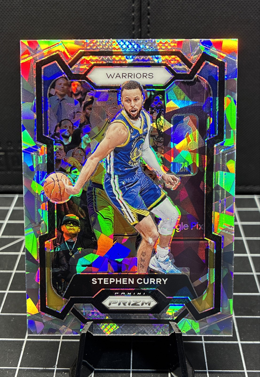 2023-24 Panini Prizm Stephen Curry #119 Silver Cracked Ice Prizm Warriors