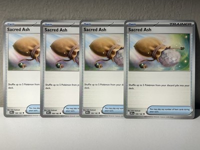 4x Sacred Ash 168/182 Destined Rivals Pokemon TCG Playset