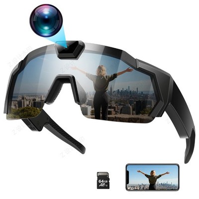 Smart Sunglasses Camera DV, Outdoor Sports Recording Glasses for Cycling