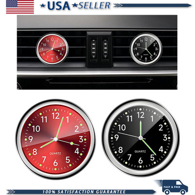 Dashboard Car Clock, 2 PCS Night Luminous Air Vent Watch, High Precision Quartz