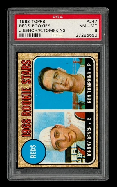 1968 Topps #247 JOHNNY BENCH RC ROOKIE PSA 8 NM-MT Cincinnati Reds HOF