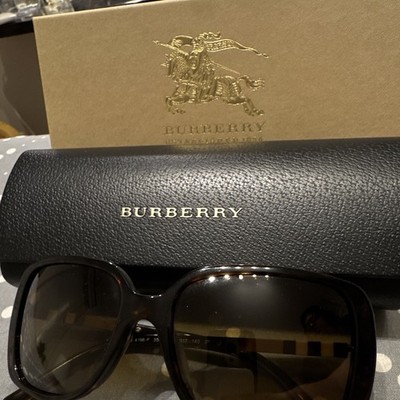 Burberry BE4198F Polarized UV400 Oversized Square Tortoise Sunglasses 140mm