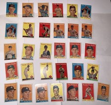 1958 Topps Original Vintage Baseball Cards Commons Lot of Thirty One (31) Cards