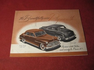 1950 Plymouth Canada Sales Brochure Booklet Catalog Original Old