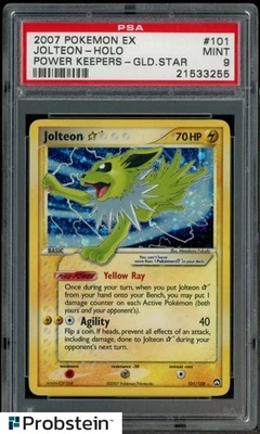 2007 Pokemon Gold Star Ex Power Keepers #101 Jolteon Holo PSA 9 MINT