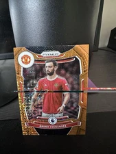 Bruno Fernandes - 2021-22 Prizm EPL Premier League #279 - ORANGE MOJO PRIZM