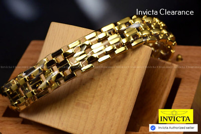Invicta Men's Bracelet Elements Yellow Gold Plated Stainless Steel 8.75 inch