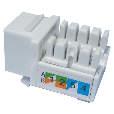 15 x CAT6 Keystone Jack White Ethernet 110 Punch Down 8P8P RJ45