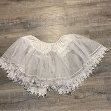 Charades Costumes Womens Tear Drop Lace Petticoat Skirt White Adult O/S