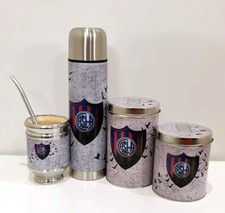 SAN LORENZO - SET MATE - Mate + Bombilla + Azúcar y Yerbera + Termo 1/2L