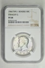 1964 Type 1 Straight G 50c Silver Proof Kennedy Half Dollar NGC PF 68 New Holder