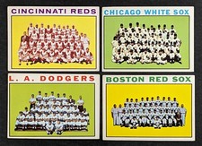 1964 Topps Baseball Team Card Lot 4 Cards