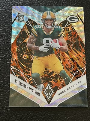 Christian Watson 2022 Panini Phoenix Lava Prizm RC 089/175 Green Bay Packers