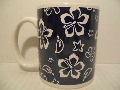 Starry Hibiscus Blue Island Treasures Honolulu, Hawaii Flowers Mug