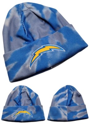 Los Angeles Chargers New Youth Tie Dye Blue Gray Era Beanie Toque Knit Hat Cap