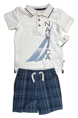 Nautica Baby/Toddler Boys 2-3PC Short Set, Polo or T-Shirt w/Shorts 3-6M-4T, NWT - Picture 3 of 11