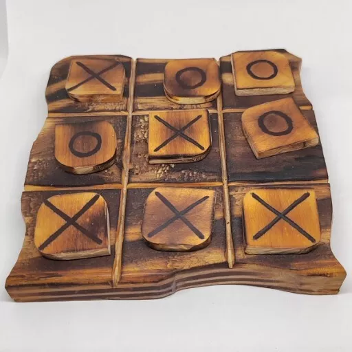 Handmade Tic Tac Toe Board Game Family Party Living Room Table Decor  5X5" USA