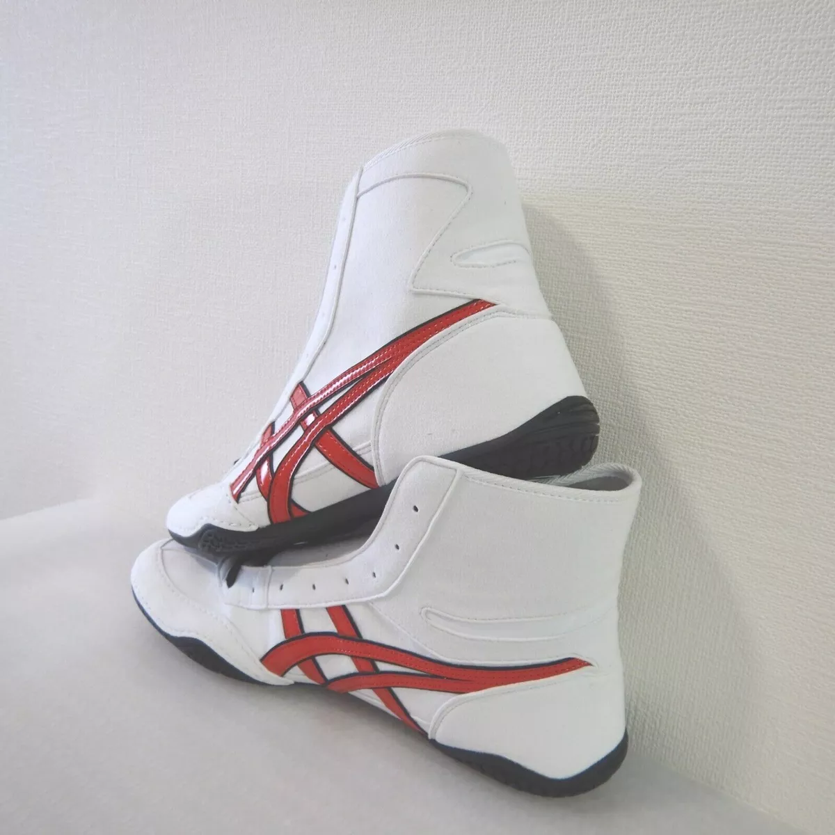 ASICS Wrestling Shoes 1083A001 White Red Edge Black All sizes can be produced ASICS Wrestling Shoes 1083A001 White Red Edge Black All sizes can be produced