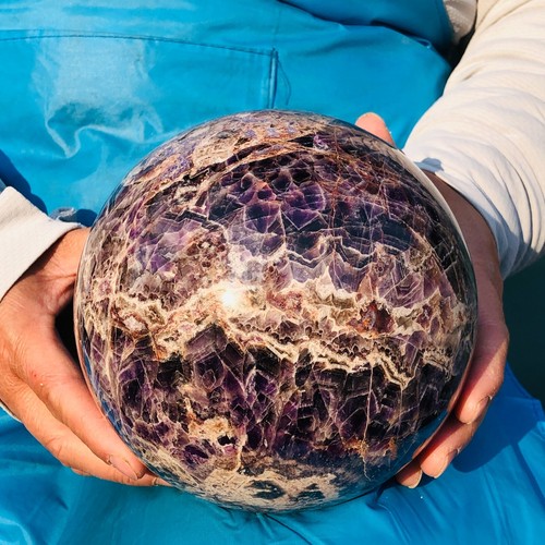 9.04LB Bola de Amatista Natural Soñadora Cuarzo Cristal Esfera Cristal Curativo 287 - Imagen 7 de 15