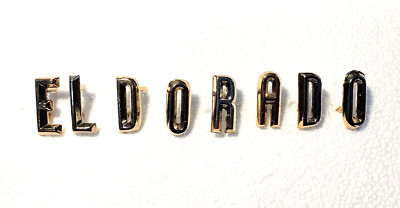 Cadillac 1957 ''El Dorado'' Trunk letter's, 18 karat gold plated, newly poured