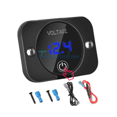12V-24V LED Digital Voltmeter Waterproof Voltage Gauge Meter Touch Display Panel
