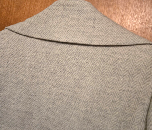 LRL Blazer Women’s XL Gray Chevron Wool Jacket Old Money Luxury Professional - Picture 7 of 10