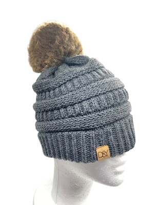 David & Young Warm Chunky Thick Stretchy Knit Beanie Hat w  display picture 1