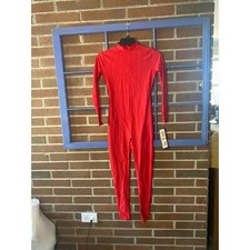 Bal Togs Adult Unisex Mock Neck Long Sleeve Unitard High Sheen Red S