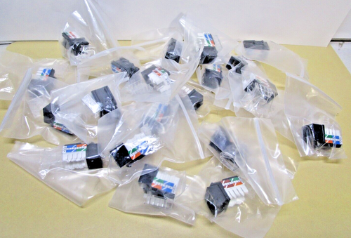 Connettore RJ45 Punchdown Arancione 10 Jack Keystone Cat6 Angolati 45&deg; - Per Rete Ethernet, Installazione Punchdown, Colore Arancione Cat Quest