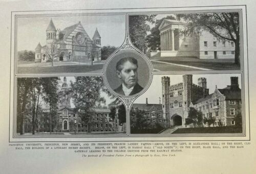 1901 Vintage Magazin Illustration Princeton University Präsident Francis Patton - Bild 2 von 2