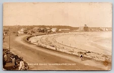 Gooches Beach Kennebunkport Maine 1935 RPPC Postcard Sun Bathers