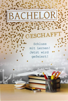 Kurt Eulzer Bachelor Karte GlüCkwunsch- Gruß- Klappkarte Studium Mit Umschlag