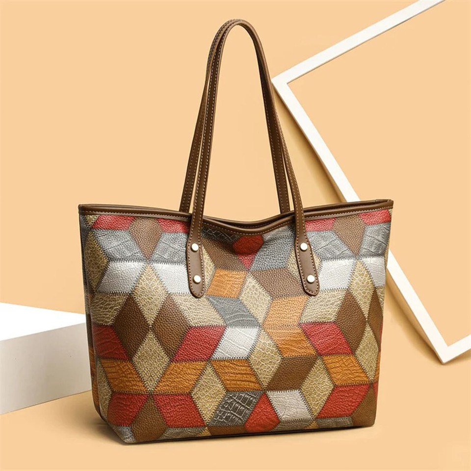 Women PU Leather Designer Tote Bag Purse Ladies Shoulder Luxury Handbag