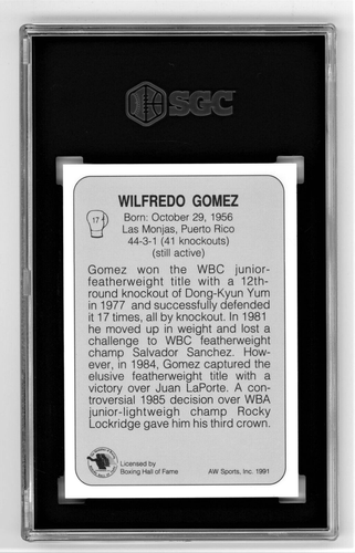 Wilfredo Gomez 1991 AW Sports #17 SGC 9,5 MT+ - Imagen 2 de 6