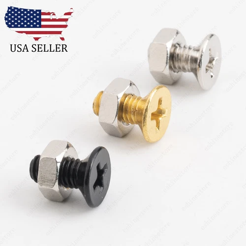 3 Pcs Pickguard Bracket Screws & Nut For Gibson Epi Les Paul Gold Black Chrome