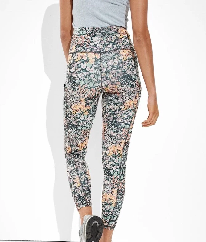 Legging American Eagle The Everything Bolsillo Cintura Más Alta ~ Floral Multi Mujer Talla M Foto 4 de 4