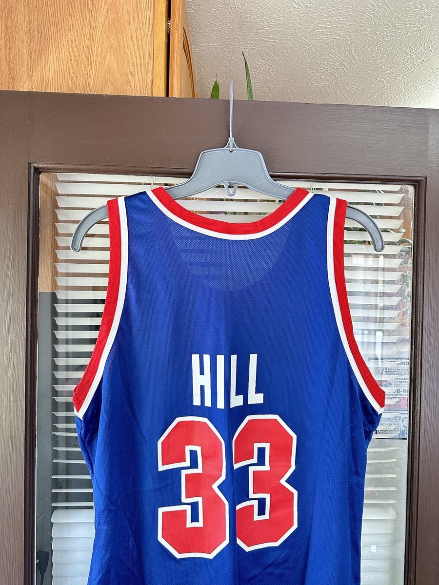 Vintage CHAMPION Grant Hill #33 Detroit Pistons ROOKIE NBA