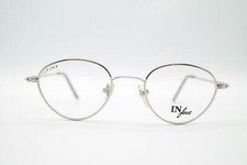 Vintage In Face If 9416 Sun Clip Silver Oval Glasses Frame NOS