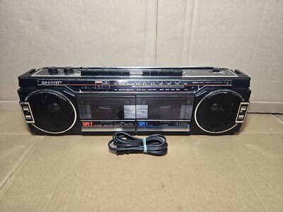 Vintage Sharp Boombox WQ-276 Stereo Radio Cassette Recorder, PLS READ DESCRIPTIO