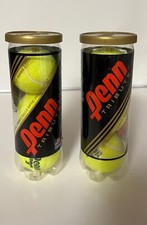 Penn Tribute Tennis Balls New Unopened Sealed Can of 3 Felt Balls LOT OF 2