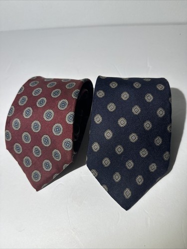 2 X MARIO VALENTINO Men's 100% Silk Necktie USA Designer (15) - Picture 9 of 21