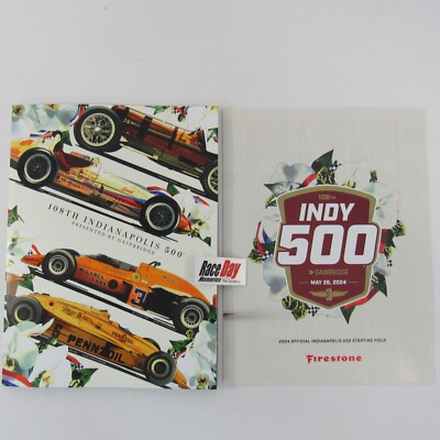 2024 Indy 500 Souvenir Program W/ Starting LineUp Insert & Sonsio Grand Prix New