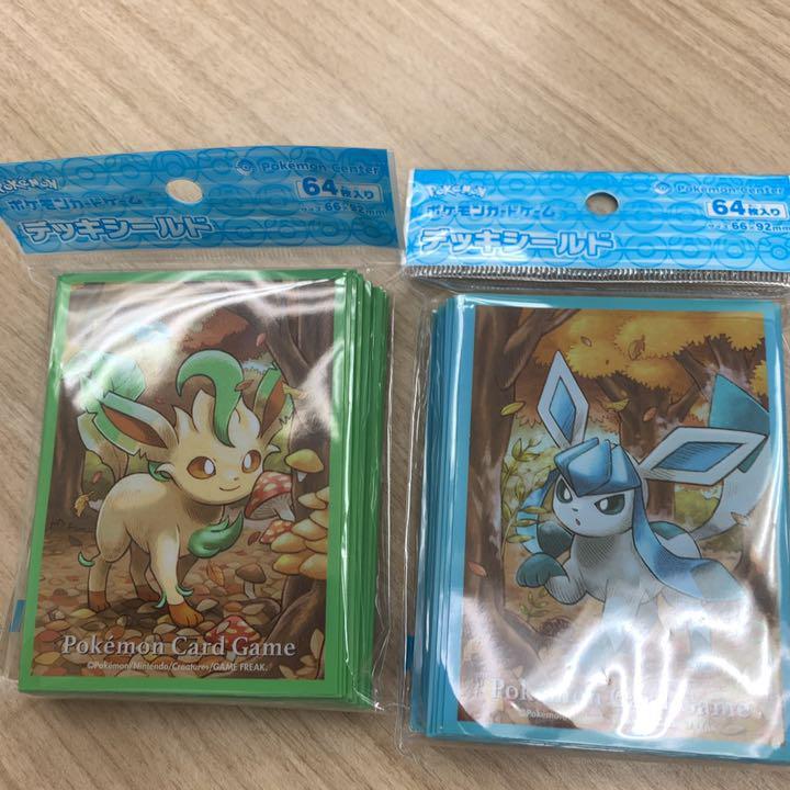 ~POKEMON~ 64 Card Sleeves 2 set- Leafeon and Glaceon - for card protector shield ~POKEMON~ 64 Card Sleeves 2 set- Leafeon and Glaceon - for card protector shield