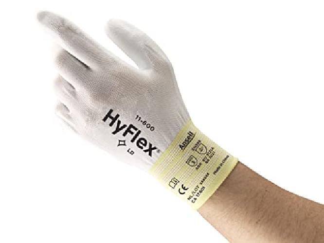 Ansell HyFlex 11-600 Guanti da Lavoro Sottili, Fodera Elastica con Rivestimento