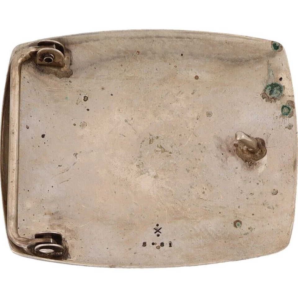 Turquesa Coral Peyote Pájaro N Plata Thunderbird Navajo Vintage Hebilla de Cinturón Foto 2 de 4